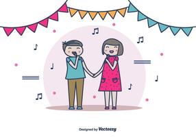 Vector de chant couple