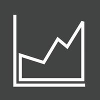 icône inversée de ligne de graphique remplie vecteur