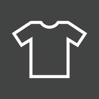 icône inversée de la ligne de t-shirt uni vecteur