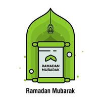 ramadan kareem concept bannière illustration vectorielle vecteur