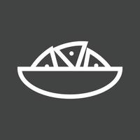 icône inversée de la ligne de nachos vecteur