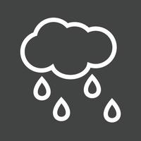 icône inversée de la ligne de précipitations vecteur