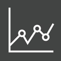 icône inversée de la ligne du graphique statistique vecteur