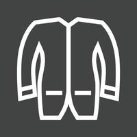 icône inversée de la ligne de veste pour hommes vecteur