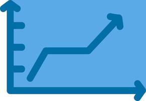 conception d'icône vectorielle graphique à lignes montantes vecteur