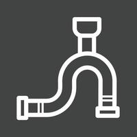 icône inversée de la ligne de pipeline vecteur
