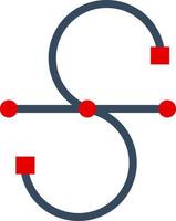 conception d'icône vectorielle courbe de Bézier vecteur