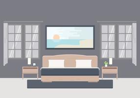 Illustration gratuite de la chambre à coucher avec des meubles vecteur