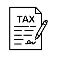 icône de rapport de taxe vecteur