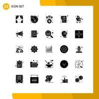 25 icônes créatives signes et symboles modernes de shopping marketing business panier état éléments de conception vectoriels modifiables vecteur