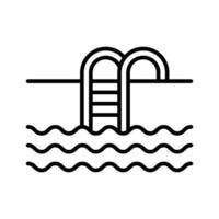 icône de la piscine vecteur