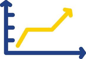 conception d'icône vectorielle graphique à lignes montantes vecteur