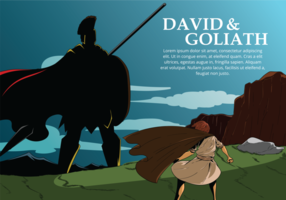 Illustration vectorielle de David et Goliath vecteur