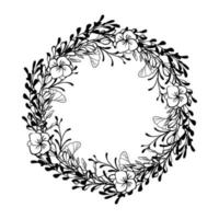 illustration vectorielle de cadre floral vecteur