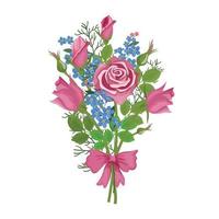 illustration vectorielle de bouquet de fleurs vecteur