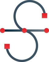 conception d'icône vectorielle courbe de Bézier vecteur