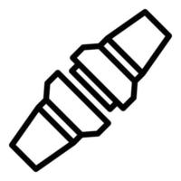 vecteur de contour d'icône d'avion de ceinture de verrouillage. sécurité automobile