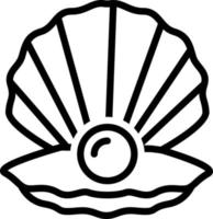 icône de ligne pour shell vecteur