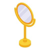 vecteur isométrique d'icône de miroir de beauté. femme soi