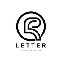 logo de lettre r, symbole de l'alphabet vectoriel, conception de logos de marque avec lettre initiale vecteur