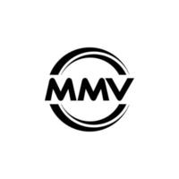 création de logo de lettre mmv dans l'illustration. logo vectoriel, dessins de calligraphie pour logo, affiche, invitation, etc. vecteur