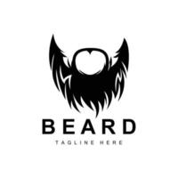 logo barbe, salon de coiffure vectoriel, conception pour l'apparence masculine, coiffeur, cheveux, mode vecteur