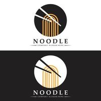 logo de nouilles, vecteur de cuisine asiatique, design adapté aux magasins et restaurants de nouilles ramen