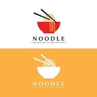 logo de nouilles, vecteur de cuisine asiatique, design adapté aux magasins et restaurants de nouilles ramen