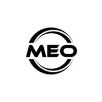 création de logo de lettre meo dans l'illustration. logo vectoriel, dessins de calligraphie pour logo, affiche, invitation, etc. vecteur