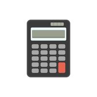 calculatrice de données icône vecteur isolé plat