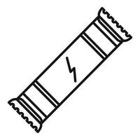 vecteur de contour d'icône de barre de collation de nutrition. nourriture granola