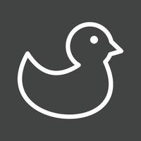 icône inversée de ligne de canard vecteur
