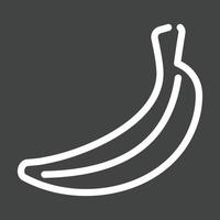 icône inversée de la ligne de bananes vecteur