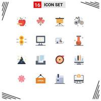 16 icônes créatives signes et symboles modernes de tactiques internet nature succès marketing pack modifiable d'éléments de conception de vecteur créatif
