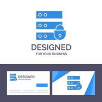 carte de visite créative et modèle de logo dispositif électronique clé de sécurité internet illustration vectorielle vecteur