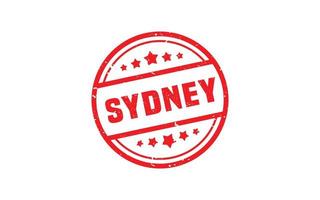 Timbre en caoutchouc Sydney Australie avec style grunge sur fond blanc vecteur