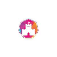 création de logo vectoriel château. vecteur de modèle de logo de tour de château.