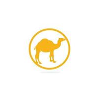 chameau logo modèle vecteur icône illustration design