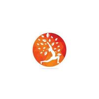 stock de conception de logo de yoga. méditation humaine dans l'illustration vectorielle de fleur de lotus. modèle de conception de logo de yoga. icône de cosmétiques et logo de spa. vecteur de pose de yoga