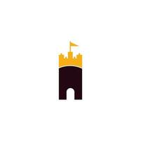 création de logo vectoriel château. vecteur de modèle de logo de tour de château.