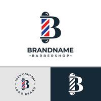 logo de salon de coiffure lettre b, adapté à toute entreprise liée au salon de coiffure avec b initial. vecteur