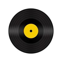 disque vinyle réaliste. vecteur, enregistrement pour gramophone. disque vinyle classique pour la musique. objet isolé modifiable. vecteur