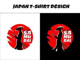 samouraï masculin, vecteur de samouraï de silhouette au japon pour le concept de t-shirt de conception, conception de thème japonais, conception de t-shirt japonais, illustration vectorielle de samouraï, samouraï de silhouette