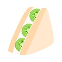 sandwichs aux fruits kiwi dessert japonais vecteur