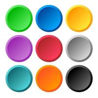 arrière-plan d'icône de cercle 3d multicolore pour élément de conception Web ou d'impression vecteur