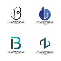 lettre abstraite b logo vecteur. modèle de conception d'icône de symbole de logo b. vecteur