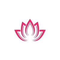 modèle de logo de conception de fleurs de lotus de vecteur de beauté