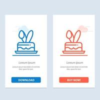 crack egg vacances de pâques bleu et rouge télécharger et acheter maintenant modèle de carte de widget web vecteur