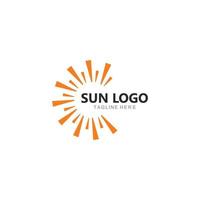 ensemble de modèle d'illustration d'icône de vecteur de logo de soleil