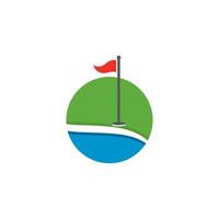 modèle de logo de golf icône d'illustration vectorielle vecteur